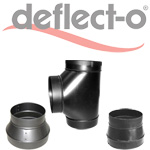 4" (10.2cm) dia.x 24ga (.060cm)  Black Stove Fittings