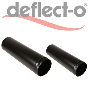 4"- 8" (10.2 - 20.3cm) dia. x 24ga (.060cm) Black Stove Pipe