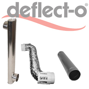 4" (10.1cm) dia. Alum. Rigid, Semi-Rigid & Flexible Vent Pipe